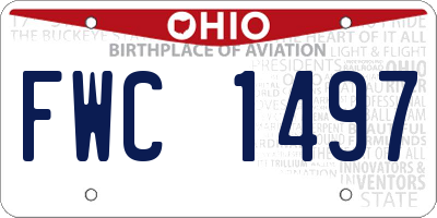 OH license plate FWC1497