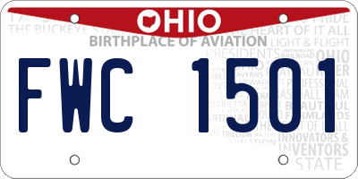 OH license plate FWC1501