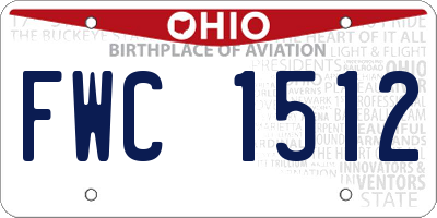 OH license plate FWC1512