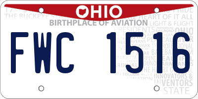 OH license plate FWC1516