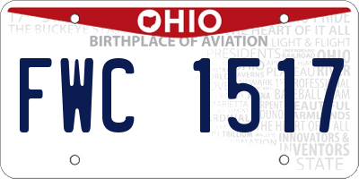 OH license plate FWC1517