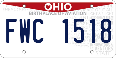 OH license plate FWC1518