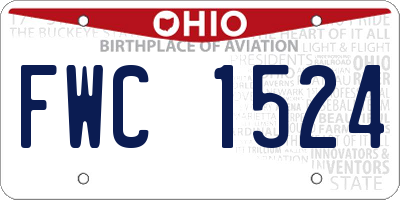 OH license plate FWC1524
