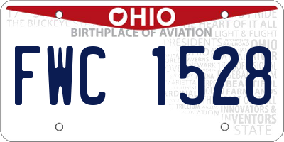 OH license plate FWC1528