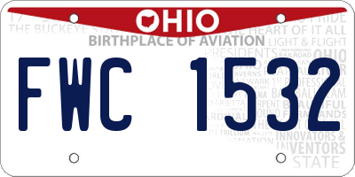 OH license plate FWC1532