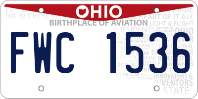 OH license plate FWC1536