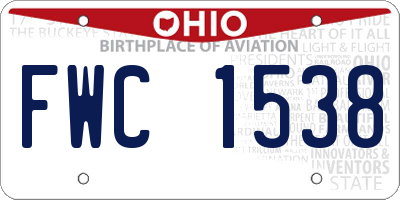 OH license plate FWC1538
