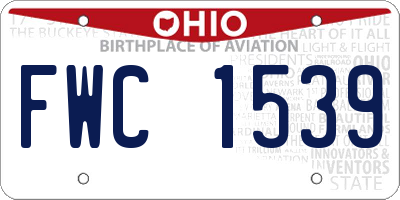 OH license plate FWC1539