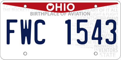 OH license plate FWC1543