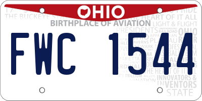 OH license plate FWC1544