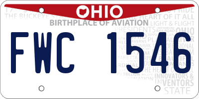 OH license plate FWC1546