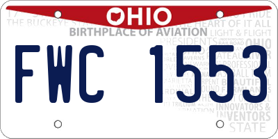 OH license plate FWC1553