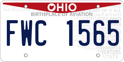 OH license plate FWC1565