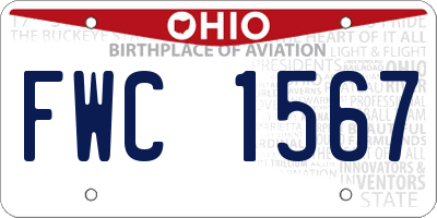 OH license plate FWC1567