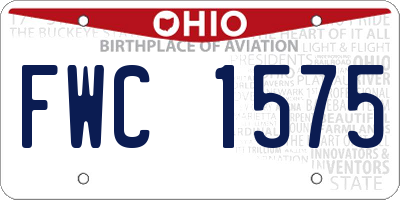 OH license plate FWC1575