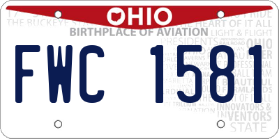 OH license plate FWC1581