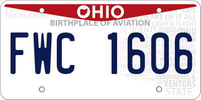 OH license plate FWC1606