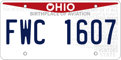 OH license plate FWC1607