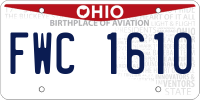 OH license plate FWC1610