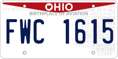 OH license plate FWC1615