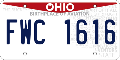 OH license plate FWC1616