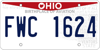 OH license plate FWC1624