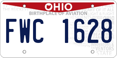 OH license plate FWC1628