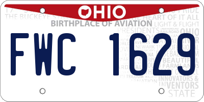 OH license plate FWC1629