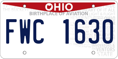 OH license plate FWC1630