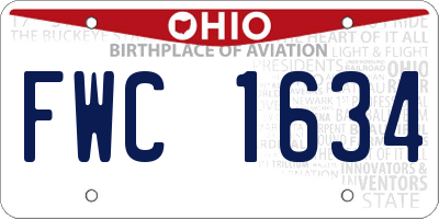OH license plate FWC1634