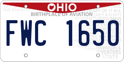 OH license plate FWC1650