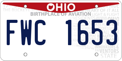 OH license plate FWC1653