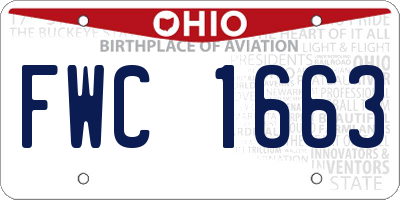 OH license plate FWC1663