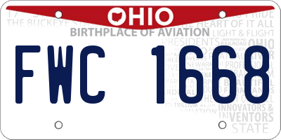 OH license plate FWC1668