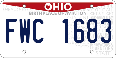 OH license plate FWC1683