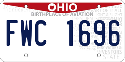 OH license plate FWC1696
