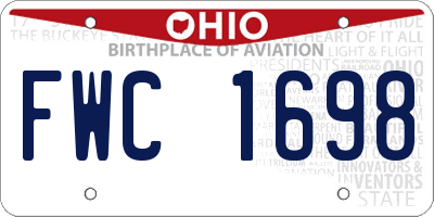 OH license plate FWC1698