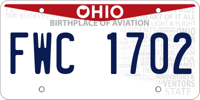 OH license plate FWC1702