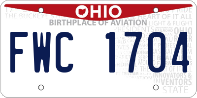 OH license plate FWC1704