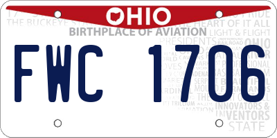 OH license plate FWC1706
