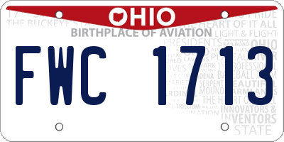 OH license plate FWC1713