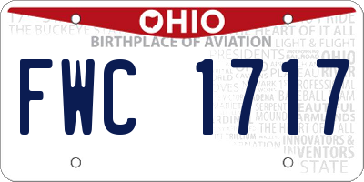 OH license plate FWC1717