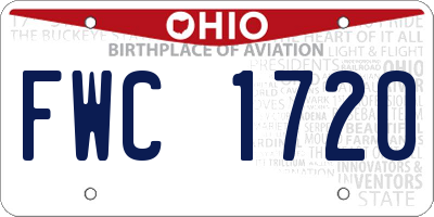 OH license plate FWC1720