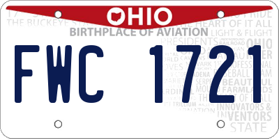 OH license plate FWC1721