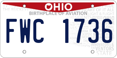 OH license plate FWC1736