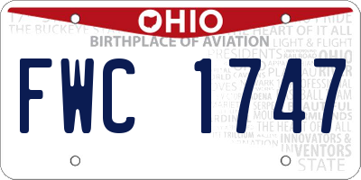 OH license plate FWC1747