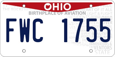 OH license plate FWC1755