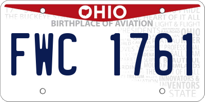 OH license plate FWC1761