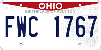 OH license plate FWC1767