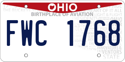 OH license plate FWC1768